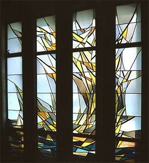 <span style="font-weight: bold">Glasfenster – Pfarrkirche Don Bosco, Hemmingen/Hann.</span><br />Taufkapelle - Bleiverglasung mit Echtantikglas (Ausführung: Victor v. d. Forst)