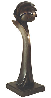 <span style="font-weight: bold">Akanthus-Spross</span>   - 1989/97<br />Bronzeskulptur - H: 192 cm;  Sockel: 60x64 cm<br />Bronzeguss: Bildgießerei H. Noack, Berlin